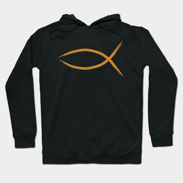 Ichthys Fish Christianity Hoodie by thefriendlyone